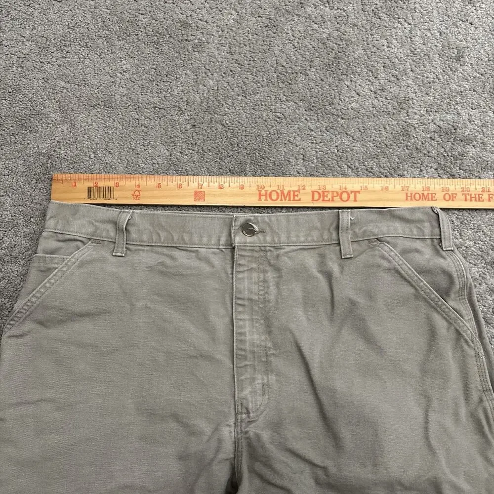 Vintage Carhartt Carpenter Duck Shorts B25 DES Utility Cargo Mens Size 38 - Picture 4 of 6